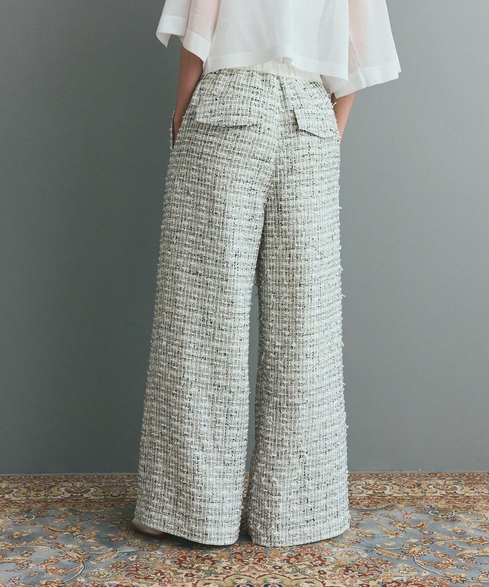 GRACE CONTINENTAL ツイードイージーパンツ 