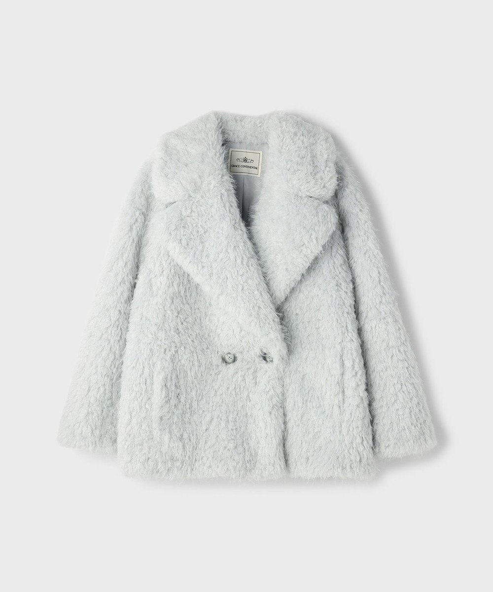 GRACE CONTINENTAL フェイクファーPコート 