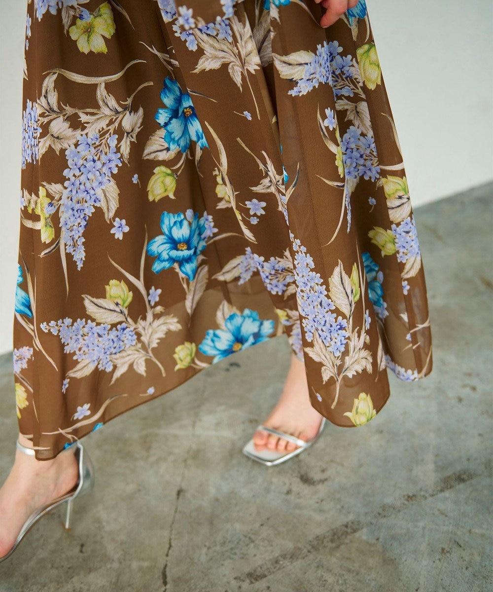 GRACE CONTINENTAL ミモザプリントワンピース