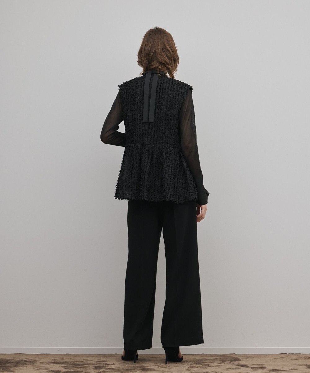 GRACE CONTINENTAL カットジャガードペプラムジレ 