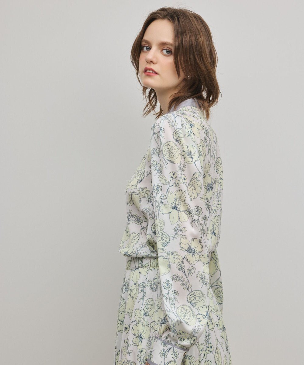 GRACE CONTINENTAL フルーツフラワープリントトップ 