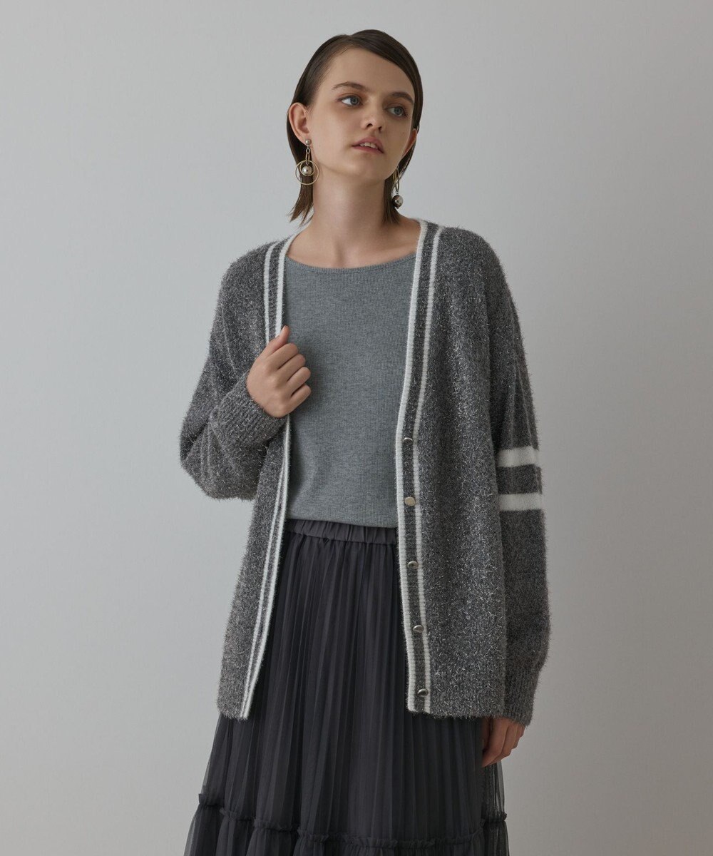 GRACE CONTINENTAL グリッターニットカーディガン 