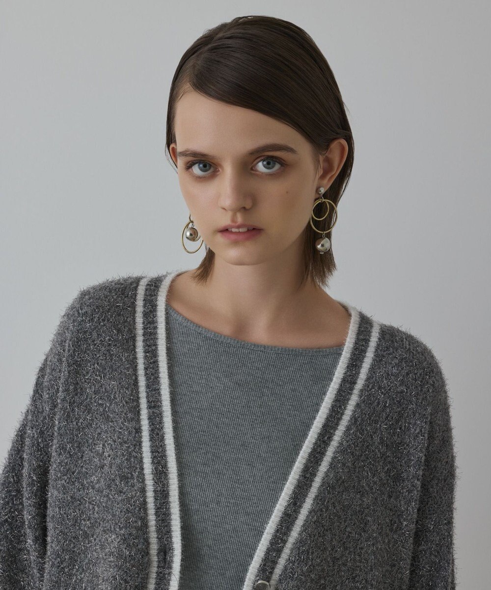 GRACE CONTINENTAL グリッターニットカーディガン 