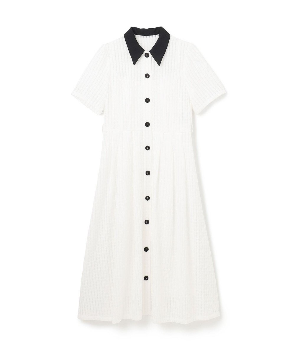 GRACE CONTINENTAL シアーチェックシャツワンピース 