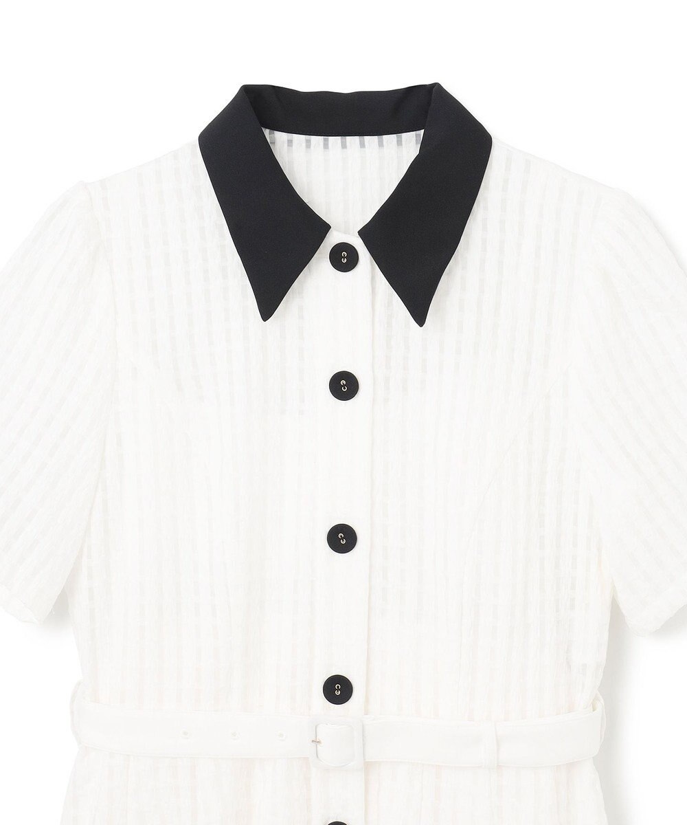 GRACE CONTINENTAL シアーチェックシャツワンピース 