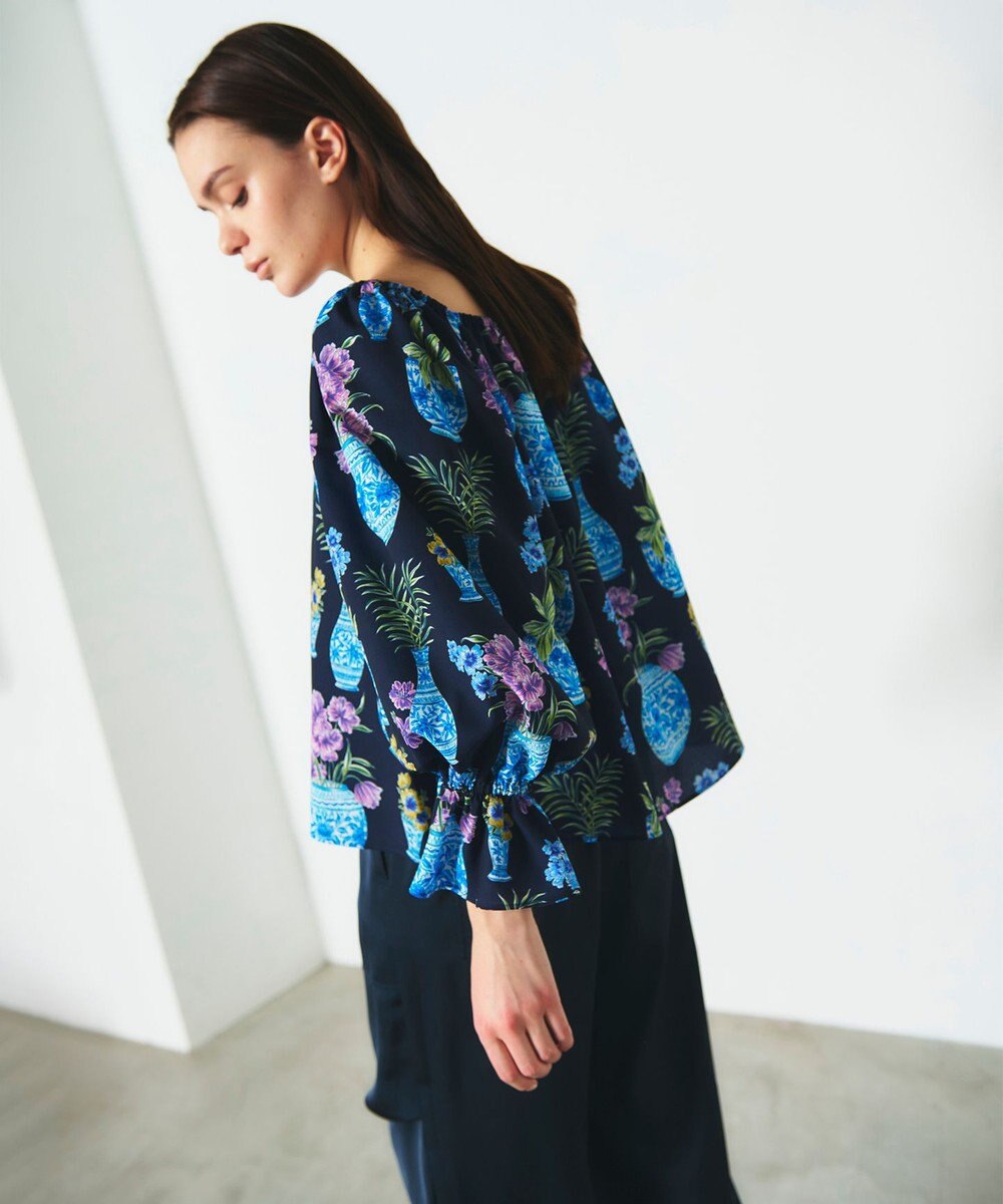 GRACE CONTINENTAL フラワーベースプリントトップ 