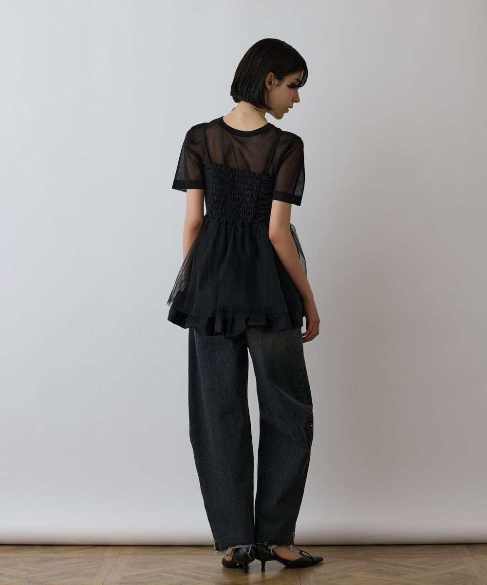 GRACE CONTINENTAL タフタチュールキャミ 