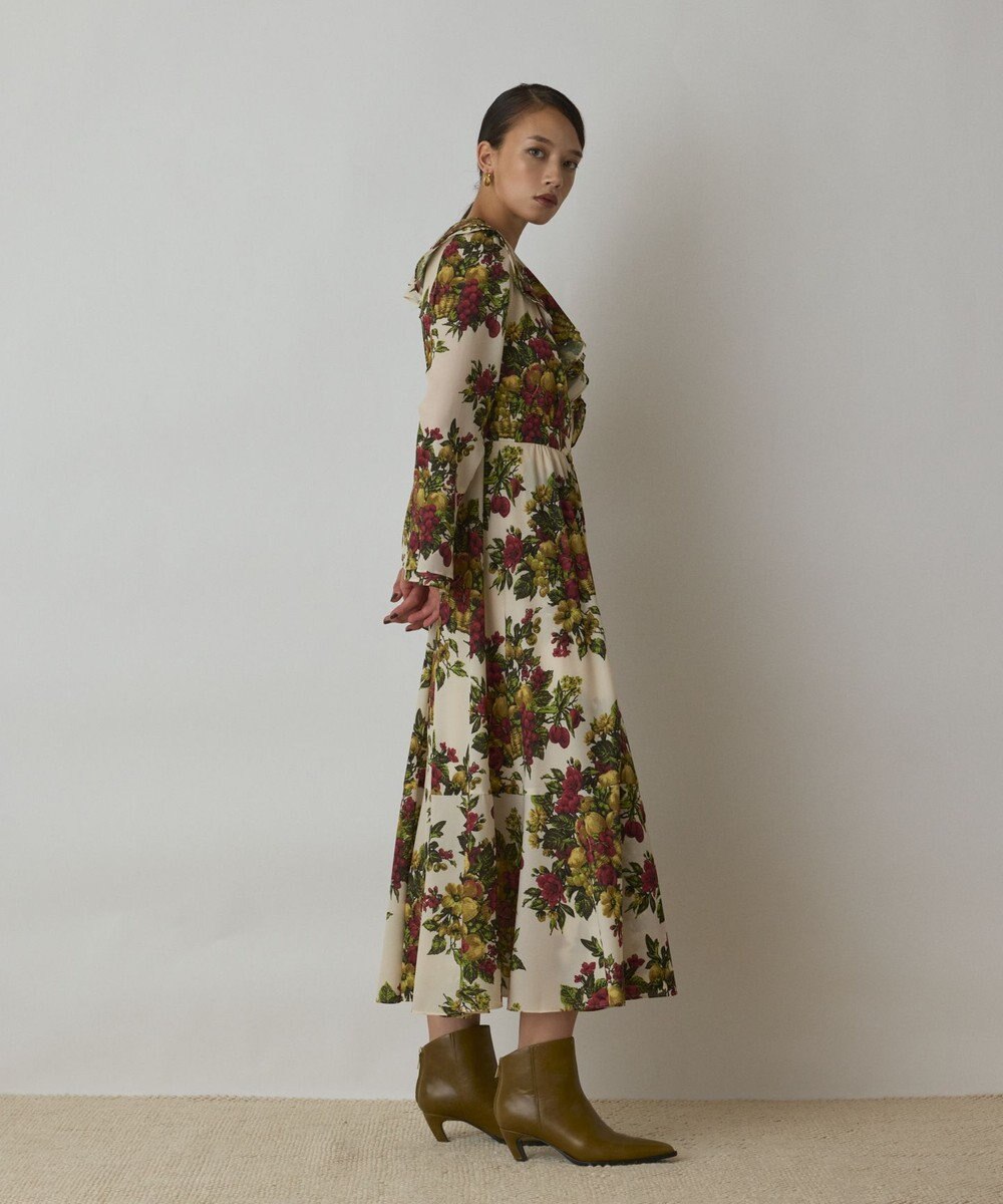 GRACE CONTINENTAL ボタニカルベリープリントワンピース 