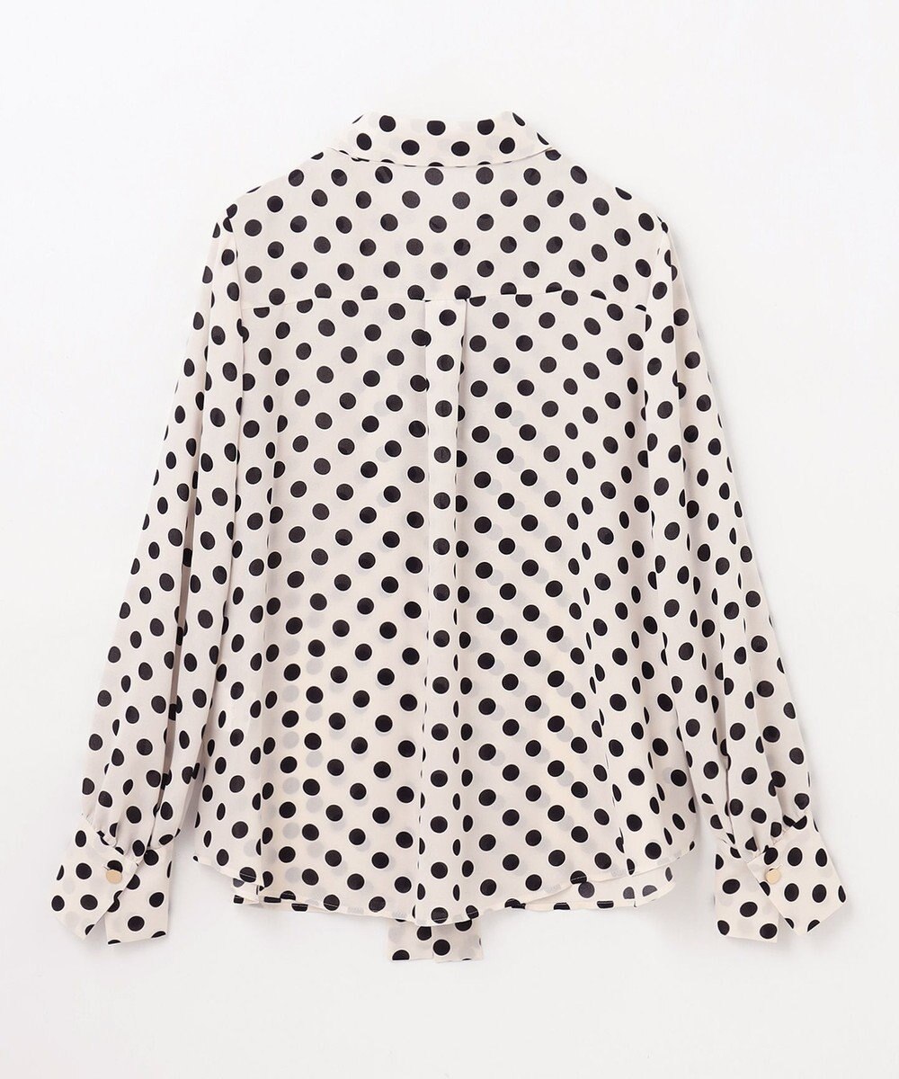 GRACE CONTINENTAL ドットプリントボウタイブラウス 