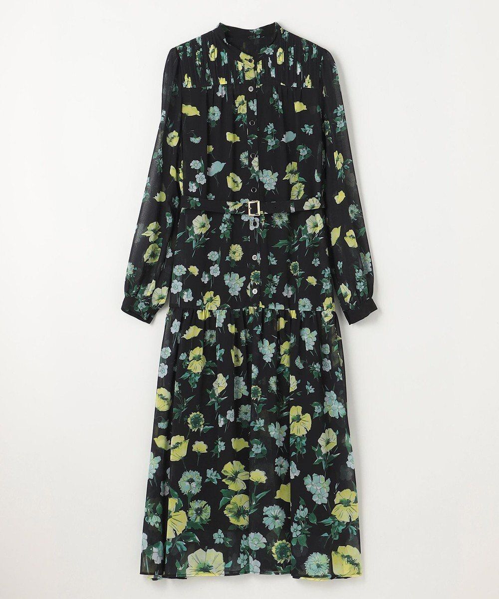 GRACE CONTINENTAL グラデフラワープリントワンピース 