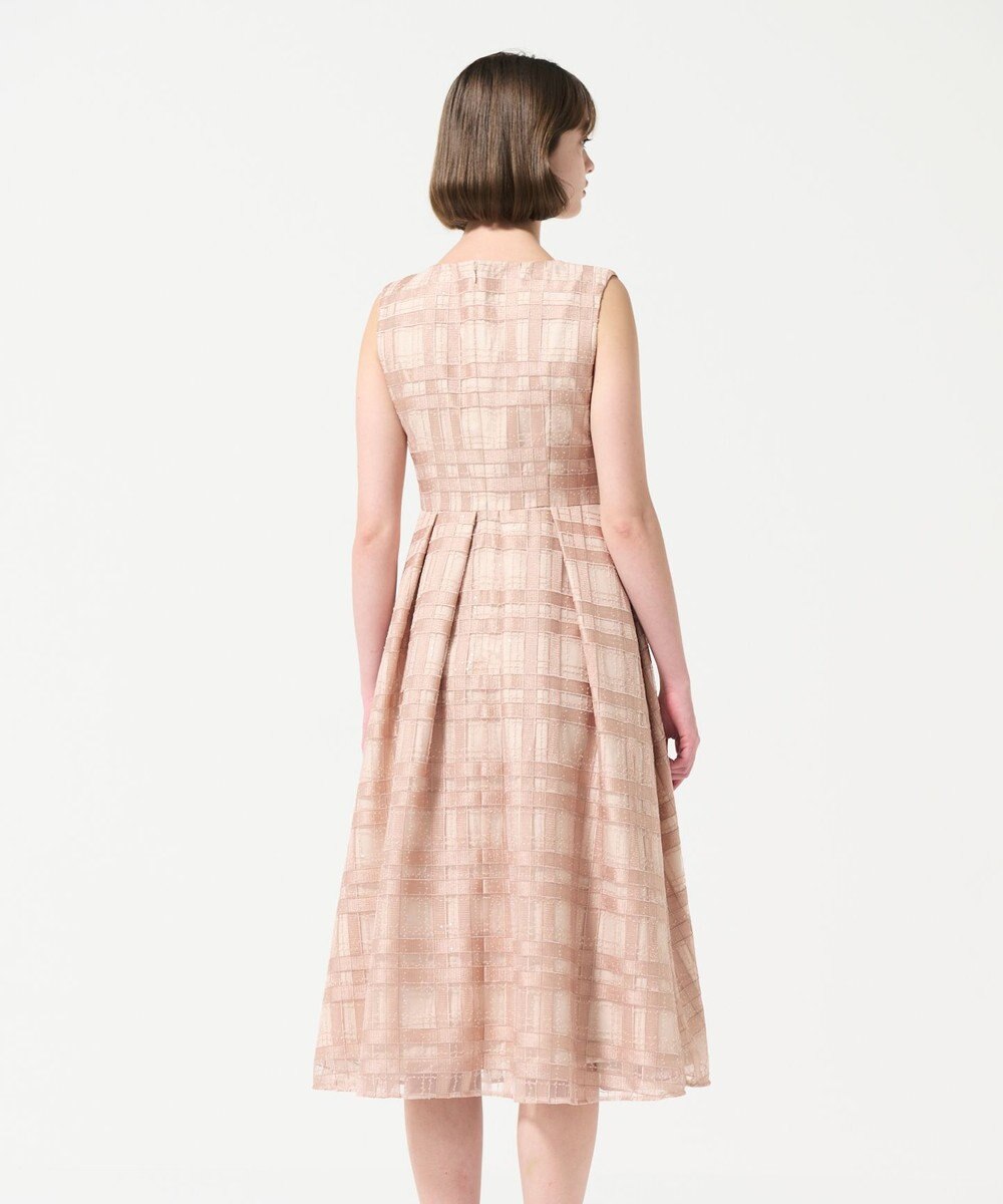 GRACE CONTINENTAL スパンコールチェックドレス