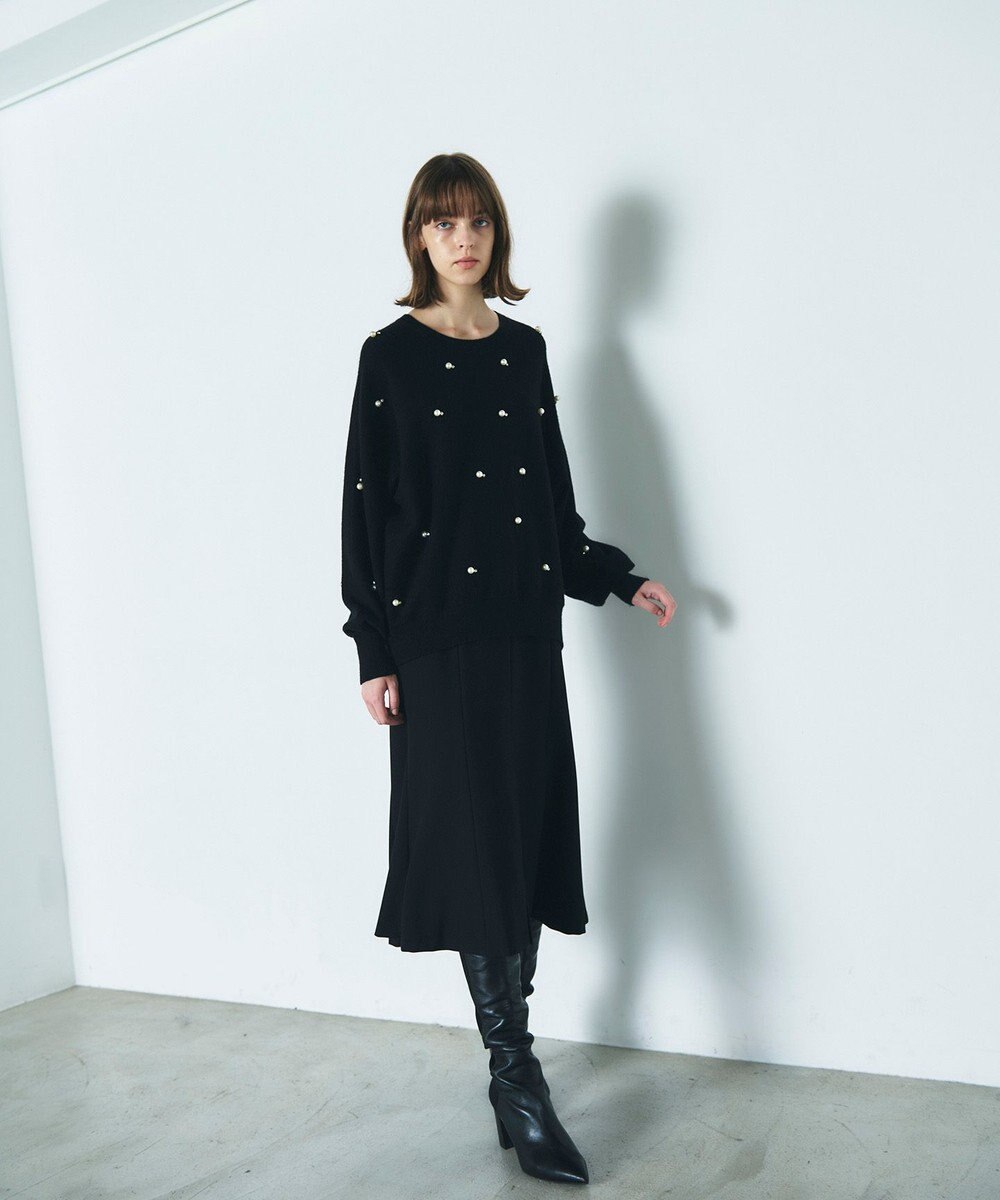 GRACE CONTINENTAL パールドットニットトップ 