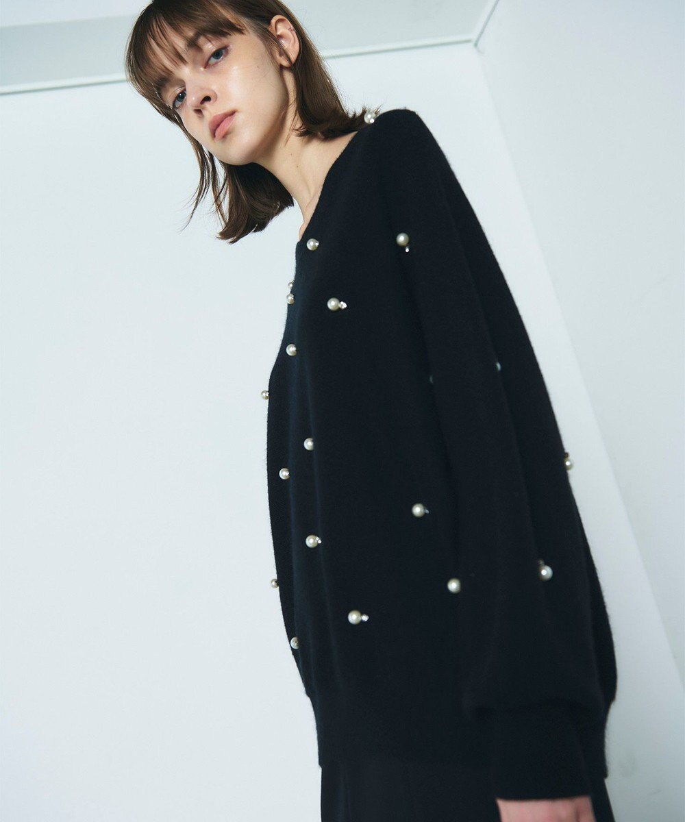 GRACE CONTINENTAL パールドットニットトップ