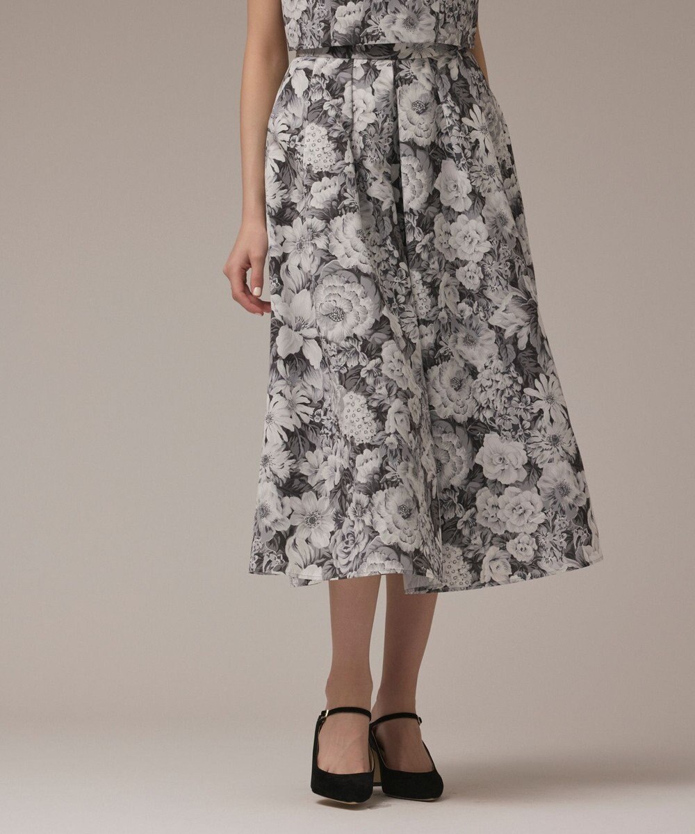 GRACE CONTINENTAL アンティークフラワータックスカート 