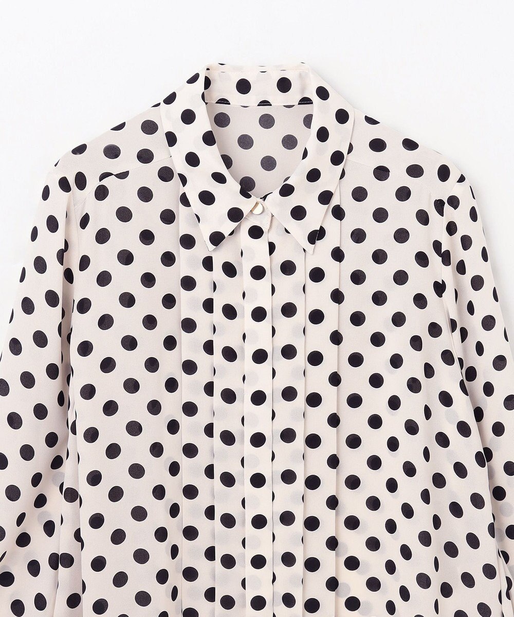 GRACE CONTINENTAL ドットプリントボウタイブラウス 