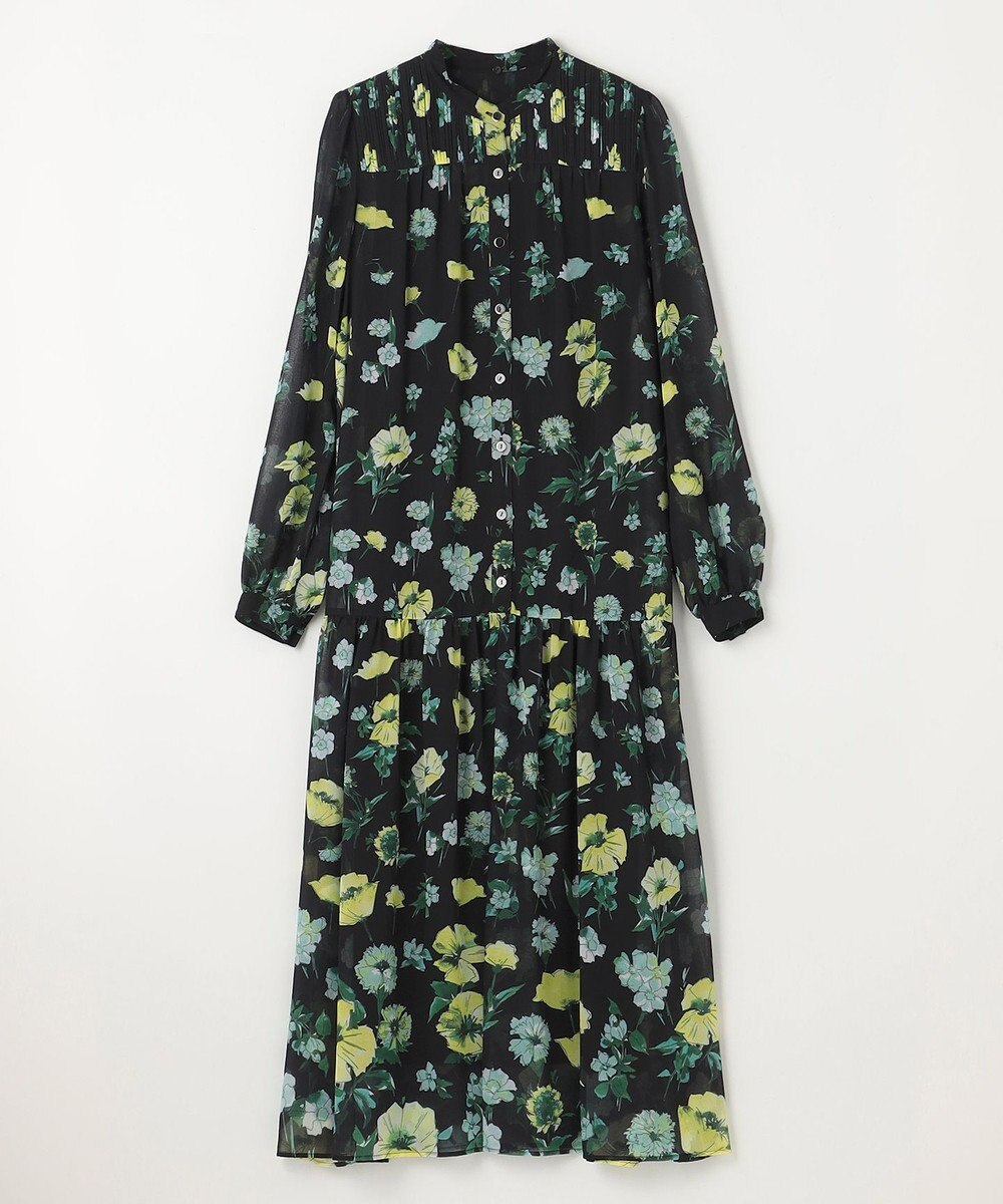 GRACE CONTINENTAL グラデフラワープリントワンピース