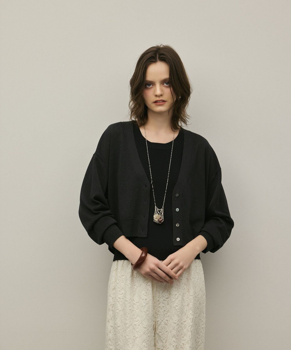 GRACE CONTINENTAL スリーブスリットニットカーディガン 