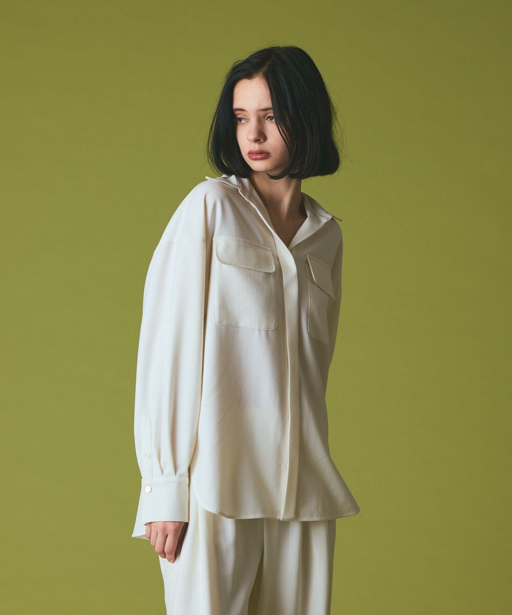 GRACE CONTINENTAL ウールミリタリーシャツ 