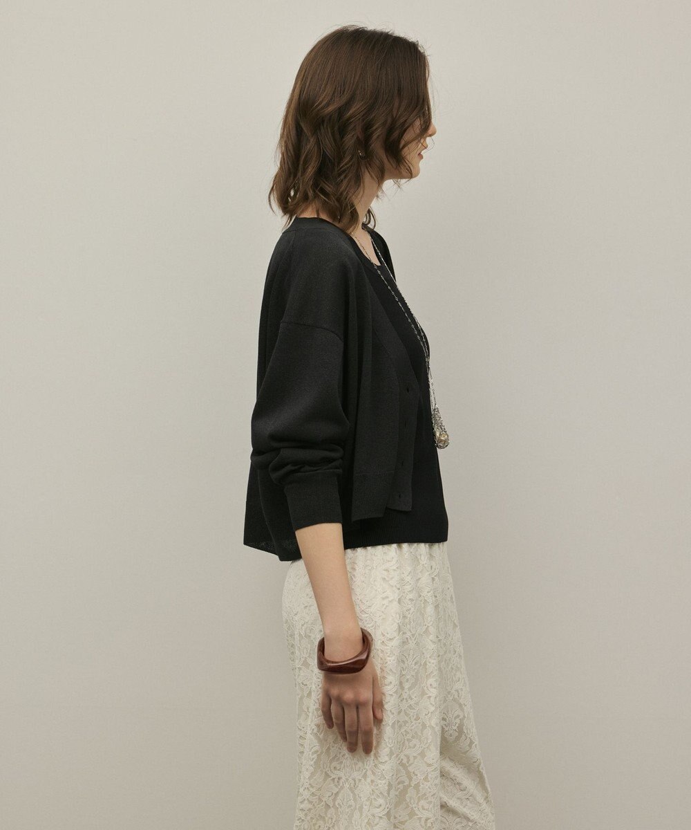 GRACE CONTINENTAL スリーブスリットニットカーディガン 