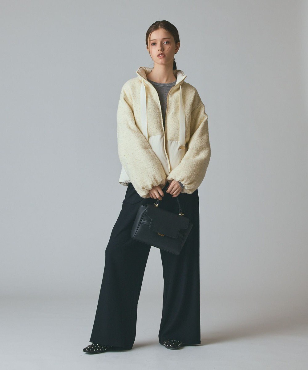 GRACE CONTINENTAL ツイードコンビパフィーブルゾン 