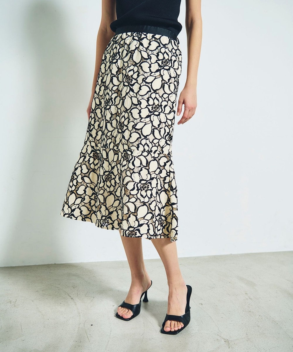 GRACE CONTINENTAL ローズレーススカート