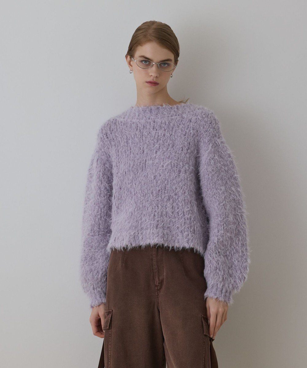 GRACE CONTINENTAL バルキーフェザーニットトップ 