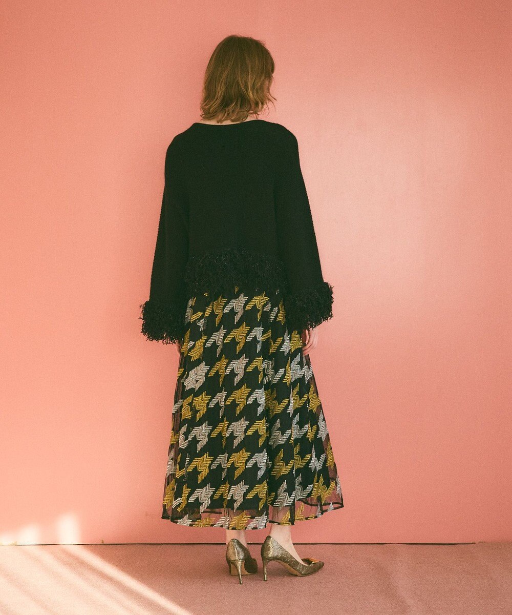 GRACE CONTINENTAL 千鳥刺繍チュールスカート 