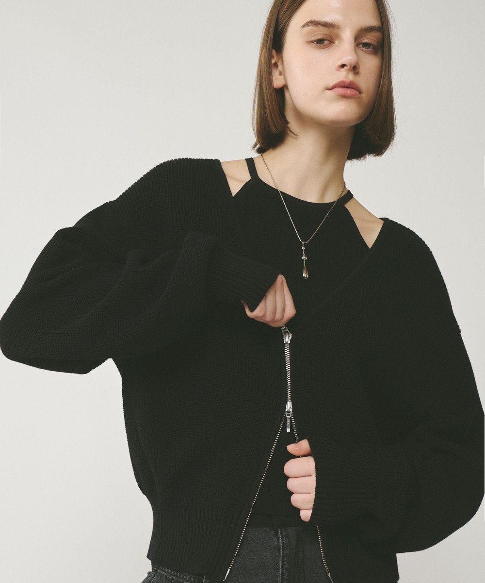 GRACE CONTINENTAL ハイゲージ畦ニットカーディガン