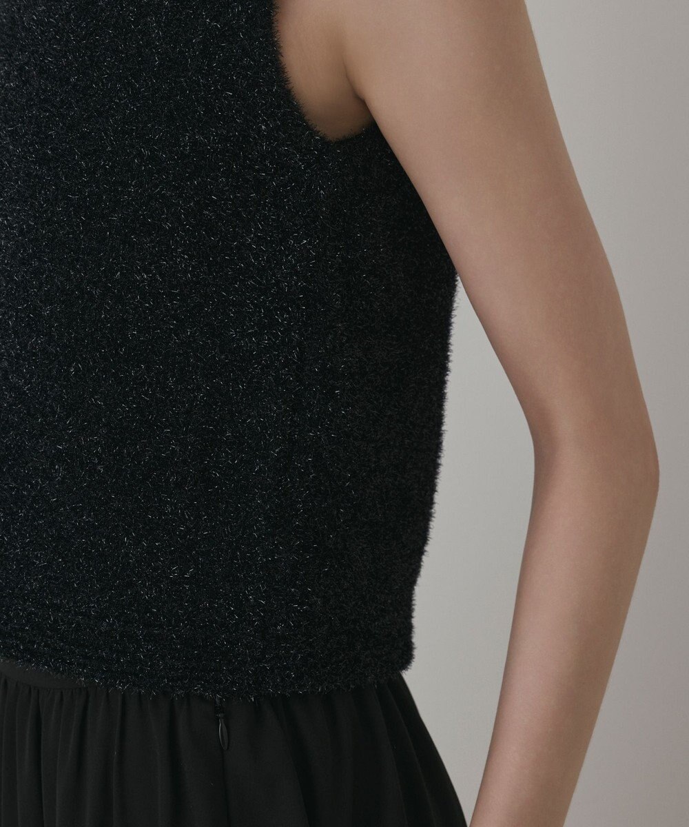 GRACE CONTINENTAL ラメフェザ－ニットトップ 