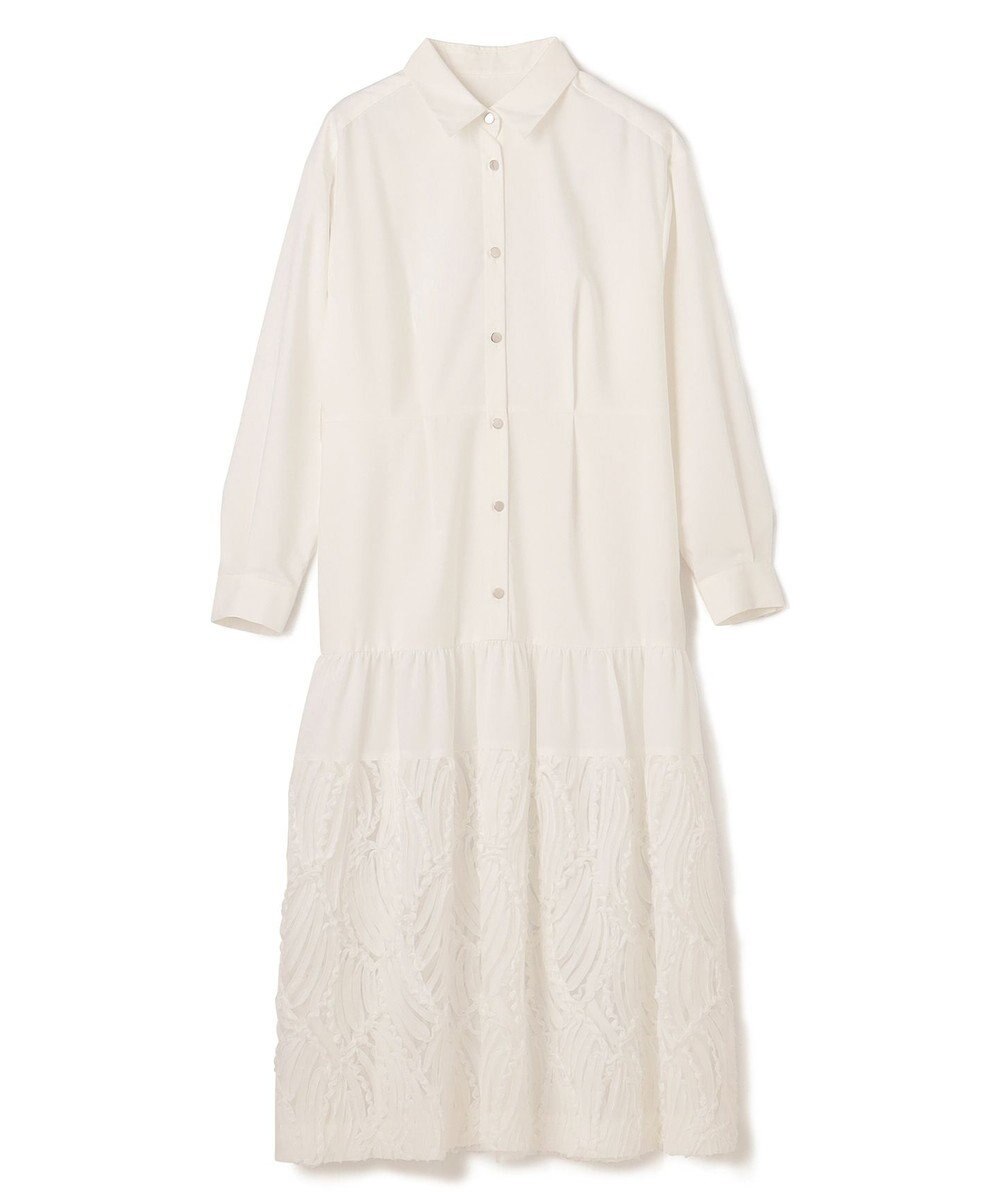 GRACE CONTINENTAL 刺繍ヘムシャツワンピース 