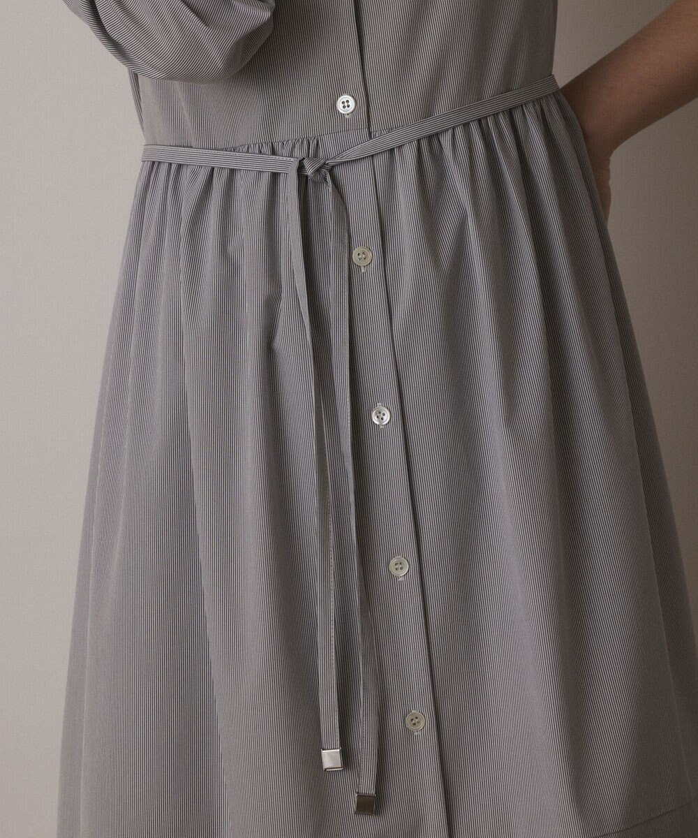 GRACE CONTINENTAL ストライプ刺繍ワンピース