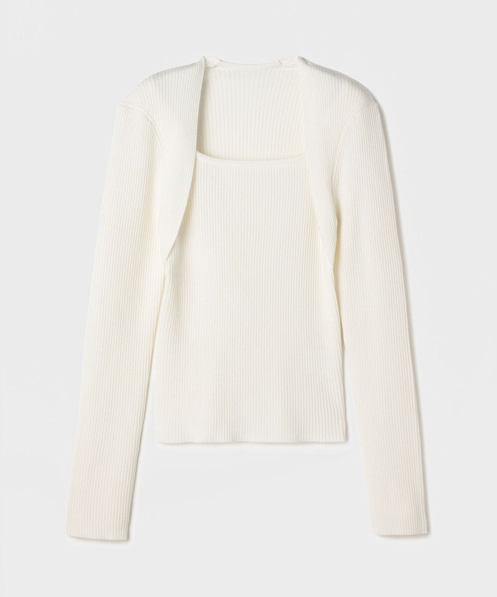 GRACE CONTINENTAL スクエアリブニットトップ 