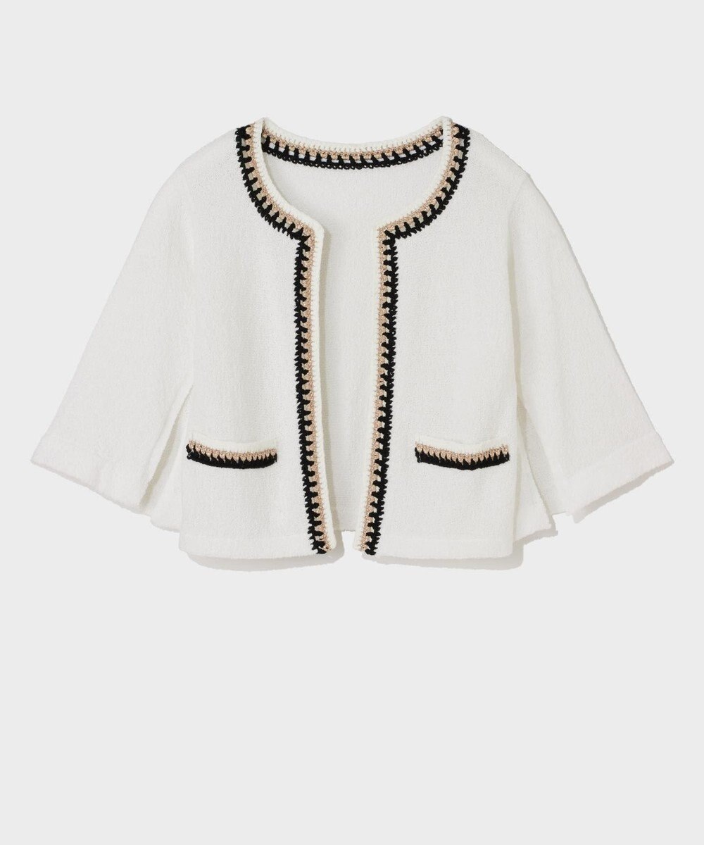 GRACE CONTINENTAL ツイーディーニットカーディガン