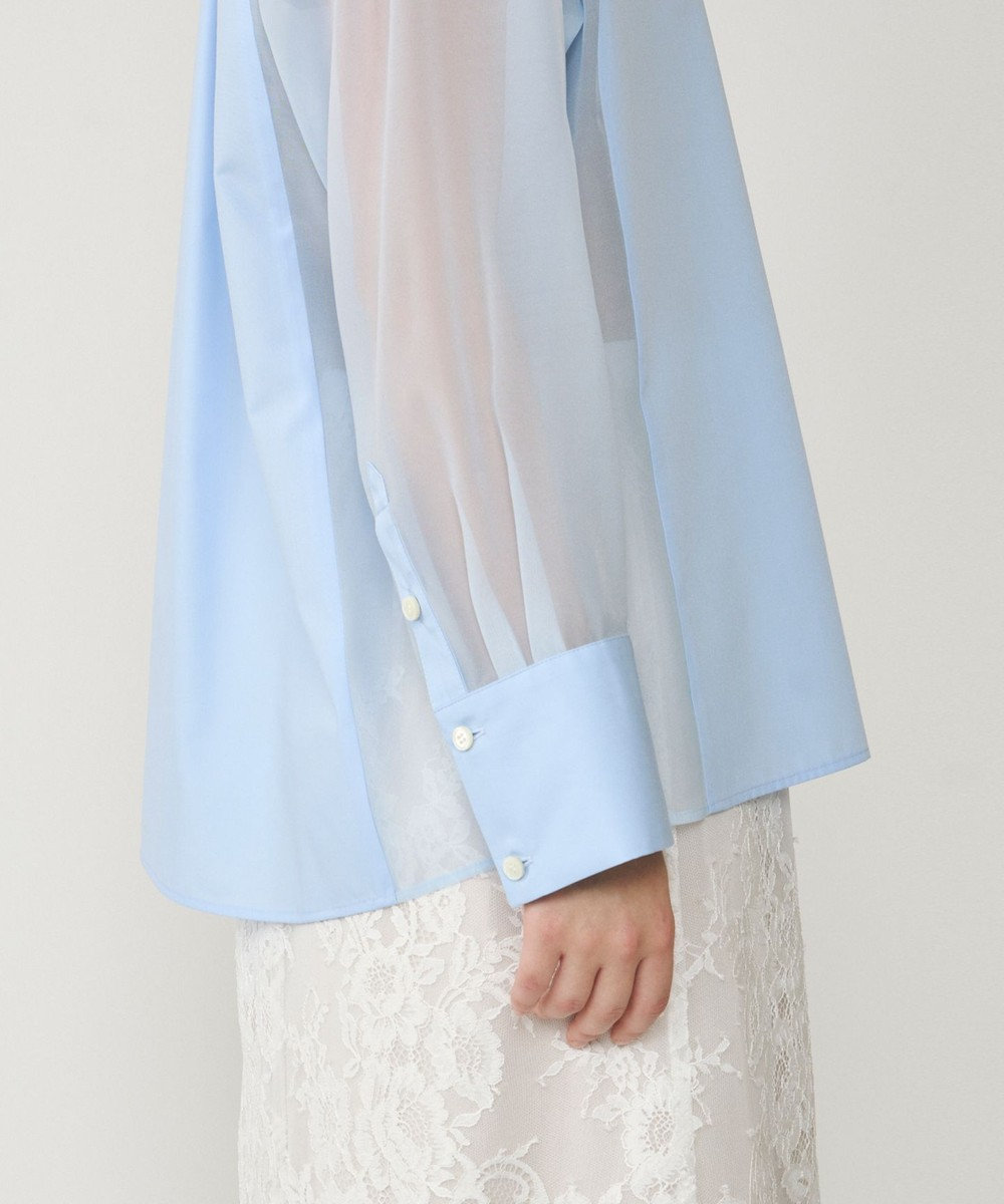 GRACE CONTINENTAL シアーコンビオーバーシャツ
