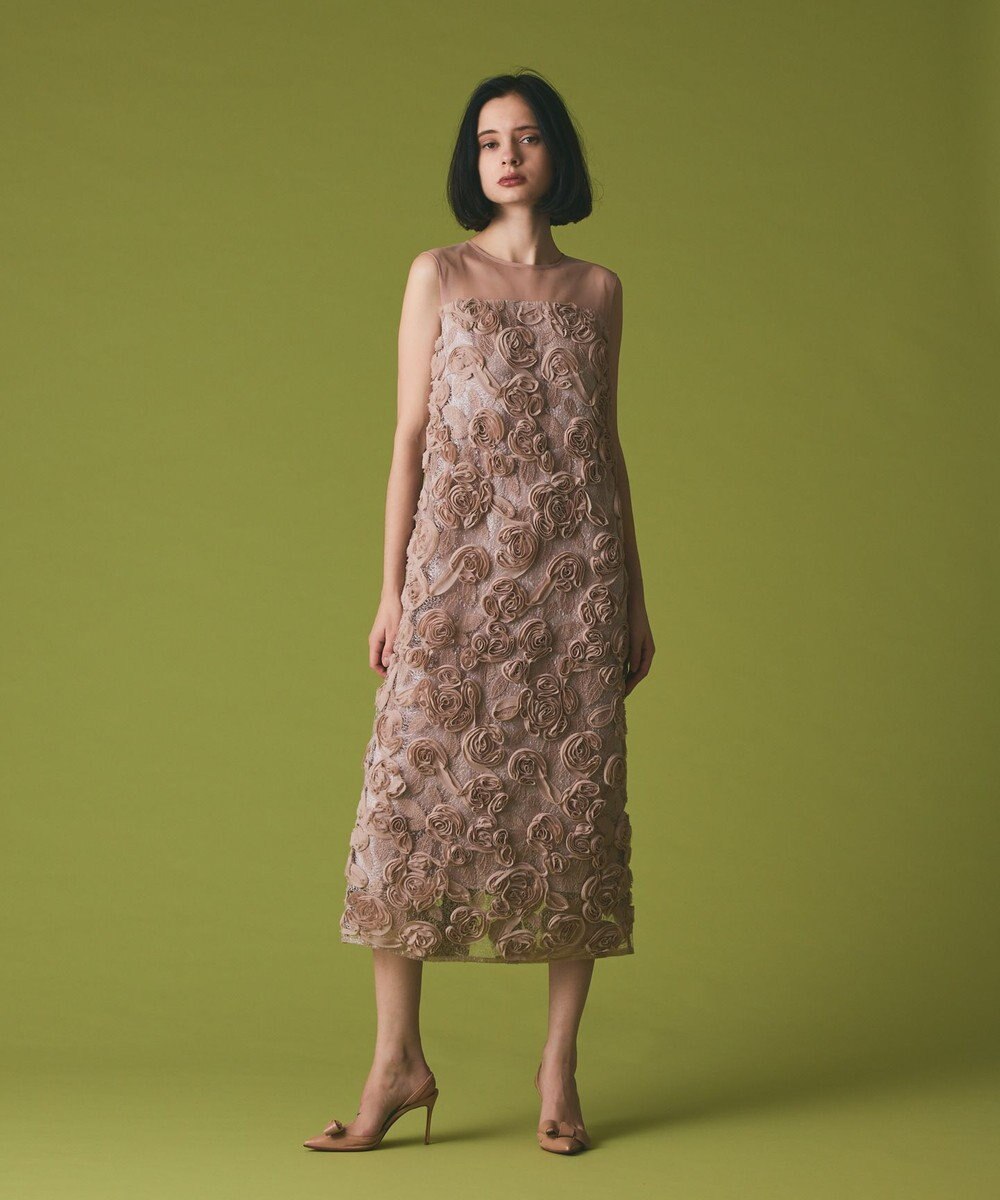 GRACE CONTINENTAL フラワーembドレス 