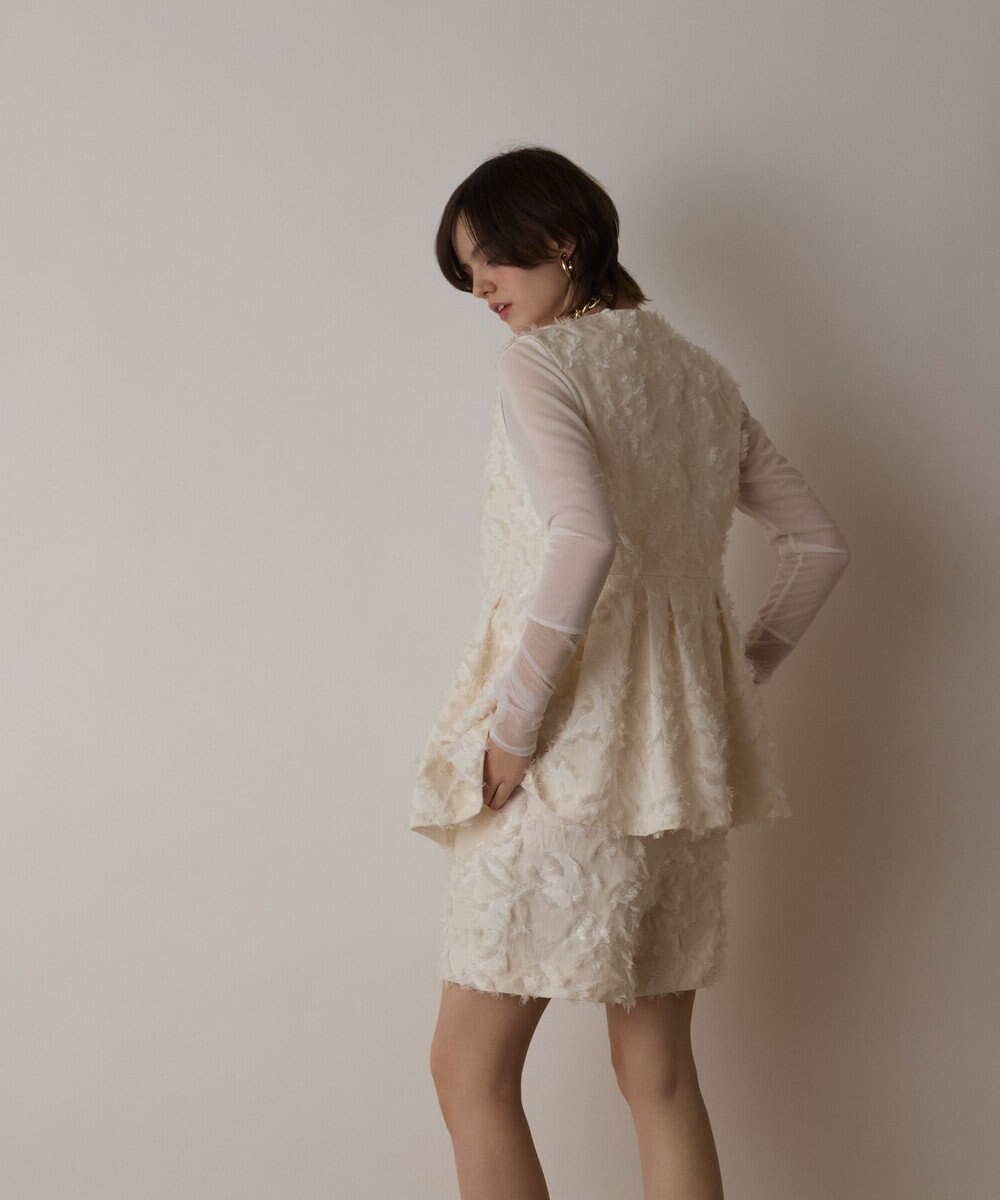 GRACE CONTINENTAL カットジャガードジレ 