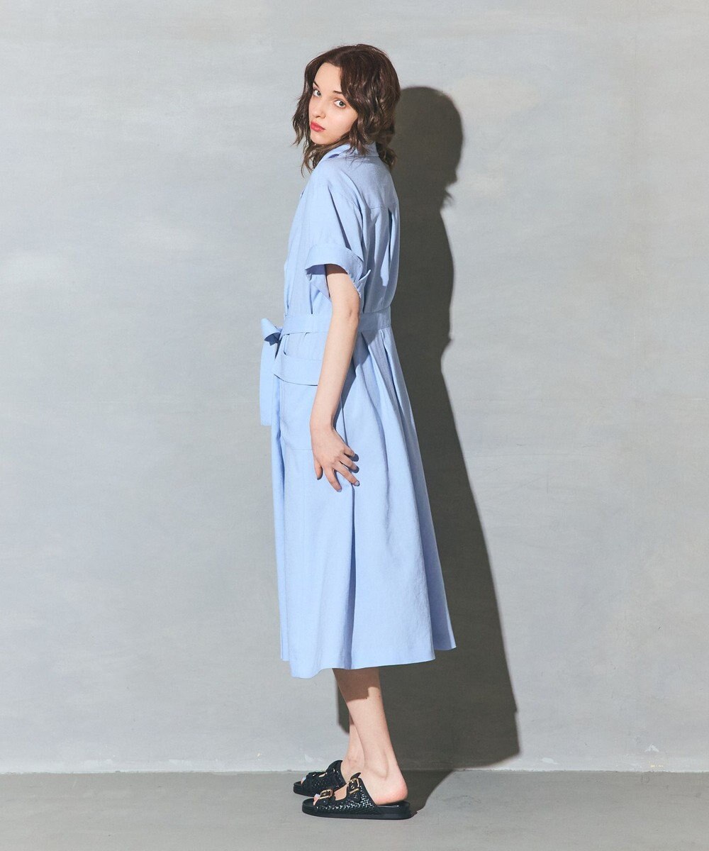 GRACE CONTINENTAL リネンタッチミリタリードレス 