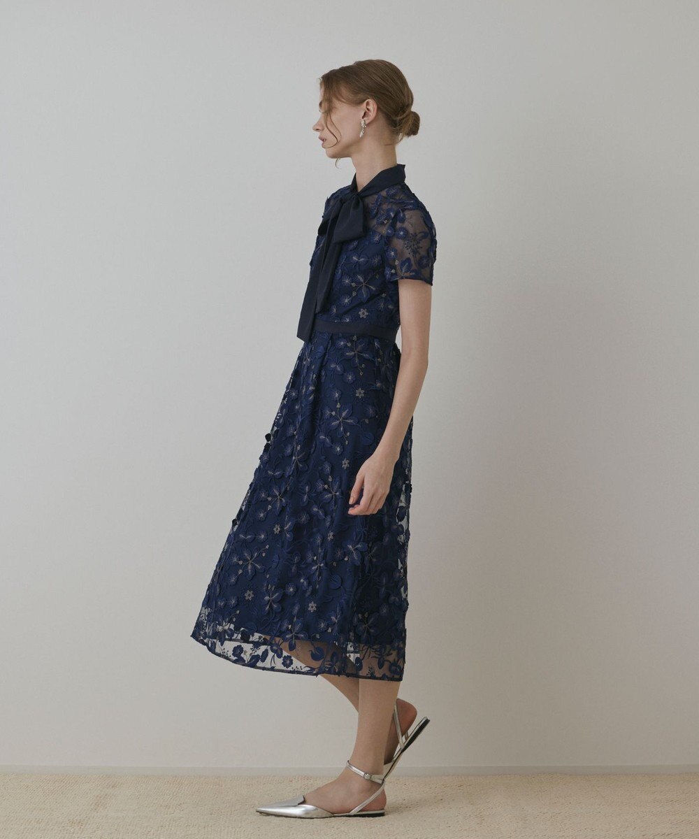 GRACE CONTINENTAL フラワ－フレアドレス 