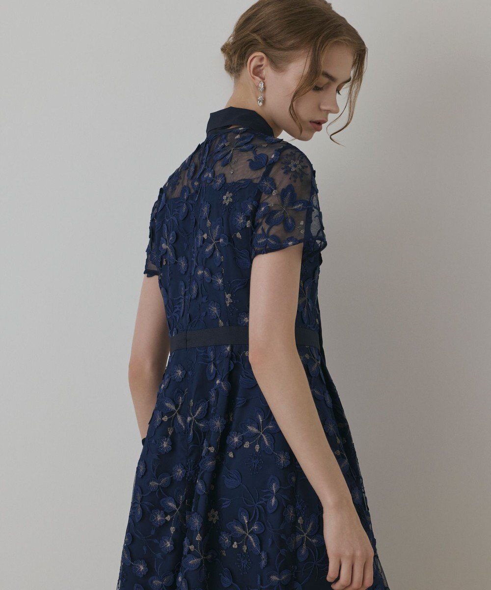 GRACE CONTINENTAL フラワ－フレアドレス 