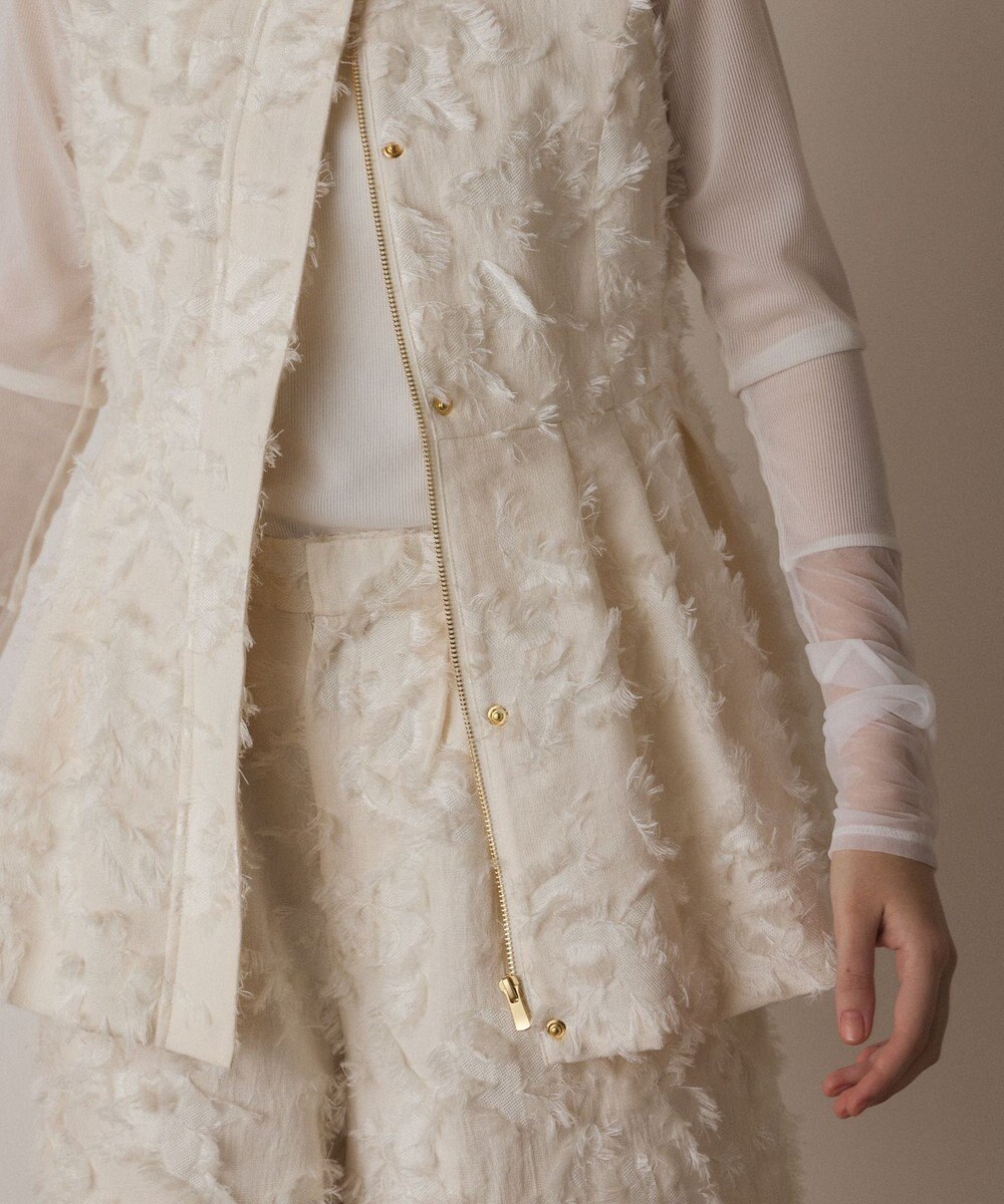 GRACE CONTINENTAL カットジャガードジレ