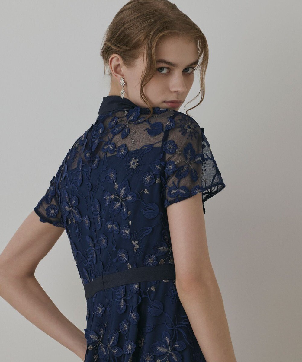 GRACE CONTINENTAL フラワ－フレアドレス 