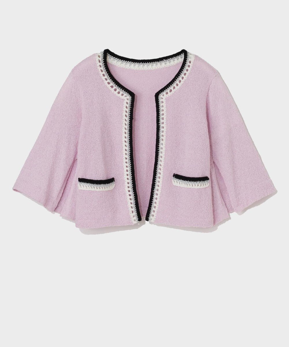 GRACE CONTINENTAL ツイーディーニットカーディガン