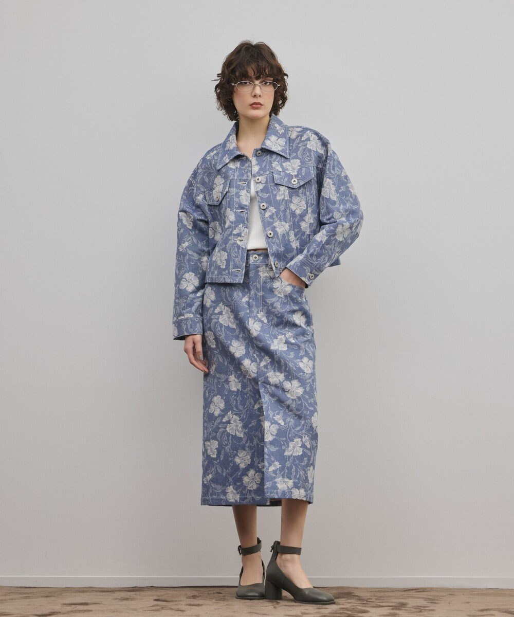 GRACE CONTINENTAL ボタニカルジャガードジャケット 