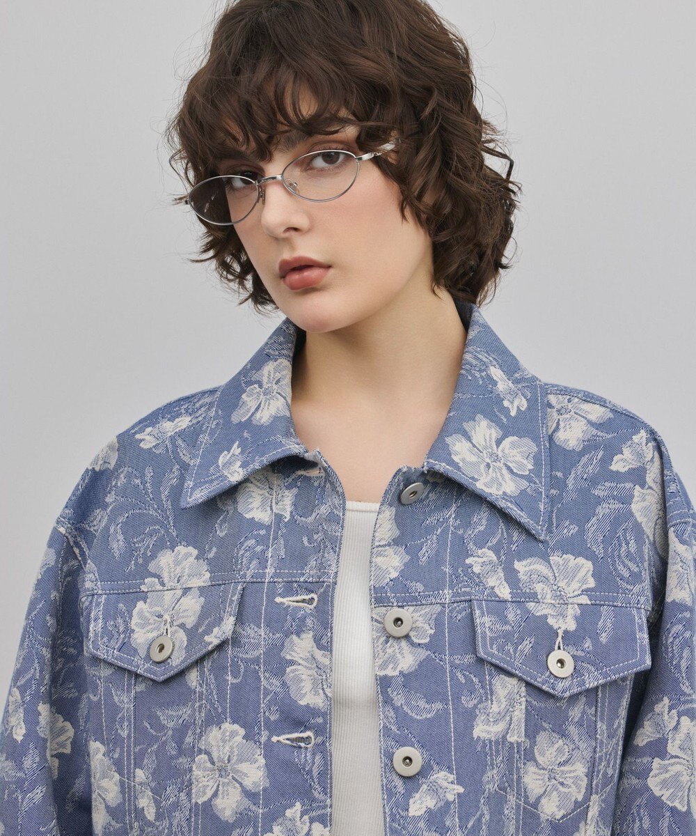 GRACE CONTINENTAL ボタニカルジャガードジャケット 