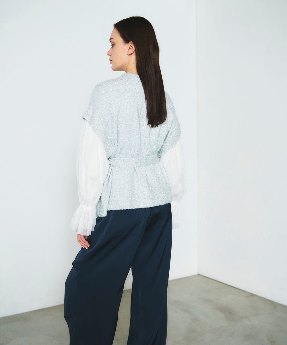 GRACE CONTINENTAL フェザーニットコンビトップ 