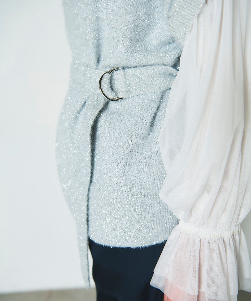 GRACE CONTINENTAL フェザーニットコンビトップ