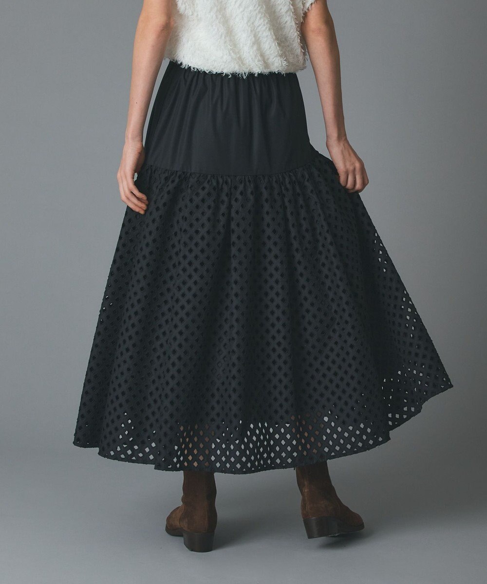 GRACE CONTINENTAL メッシュカットワークスカート 