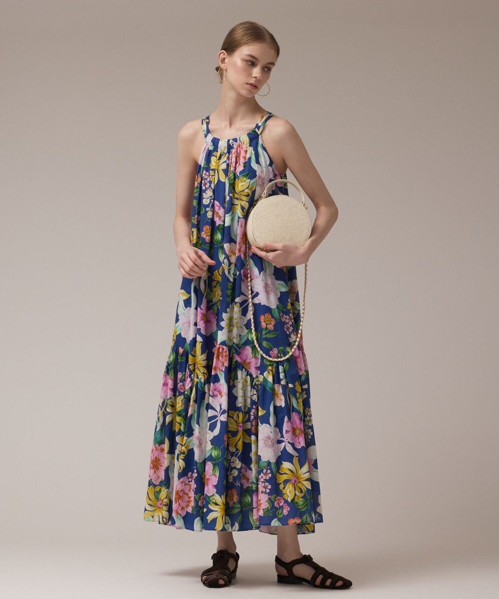 GRACE CONTINENTAL フラワープリントキャミドレス 