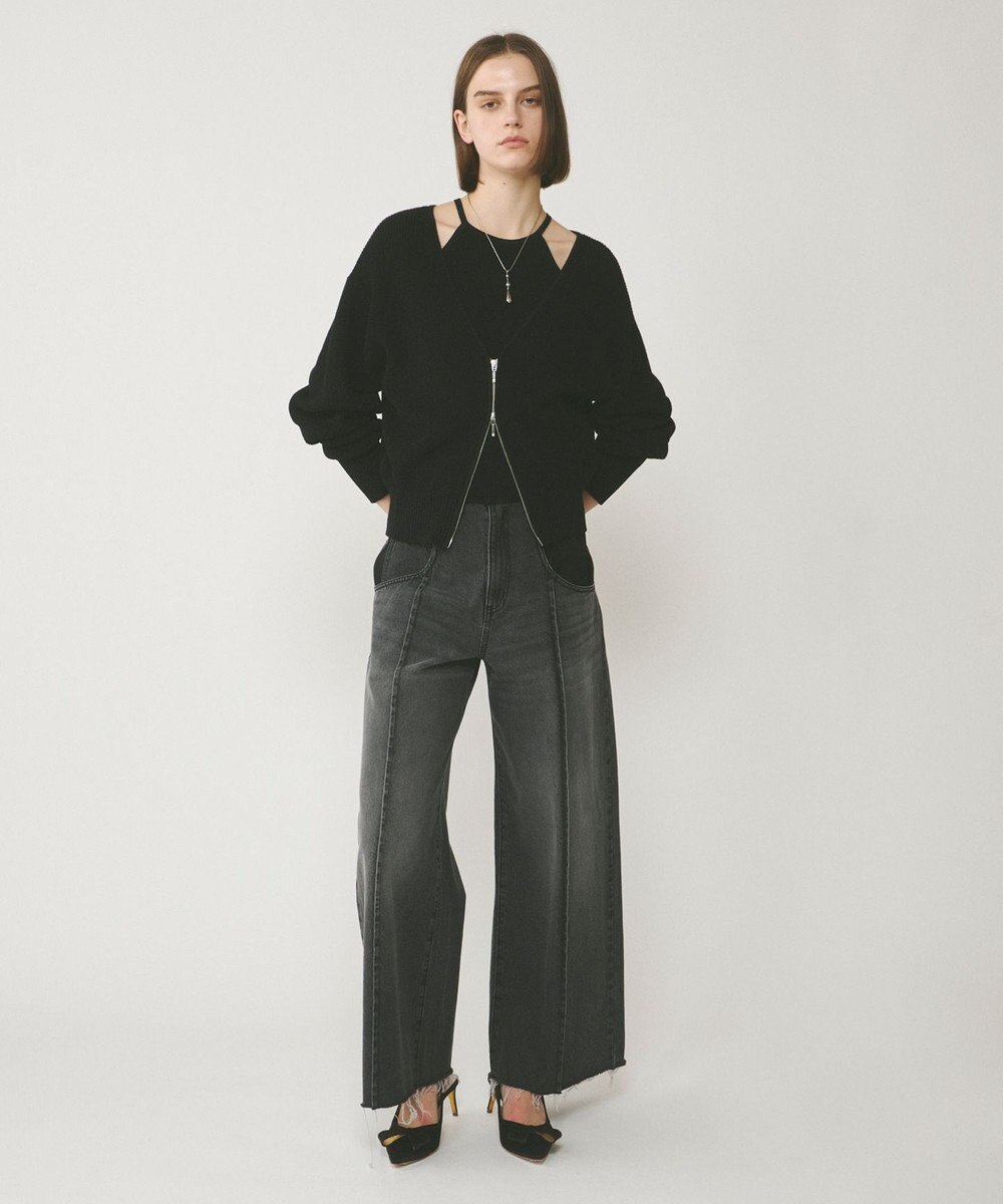 GRACE CONTINENTAL ハイゲージ畦ニットカーディガン