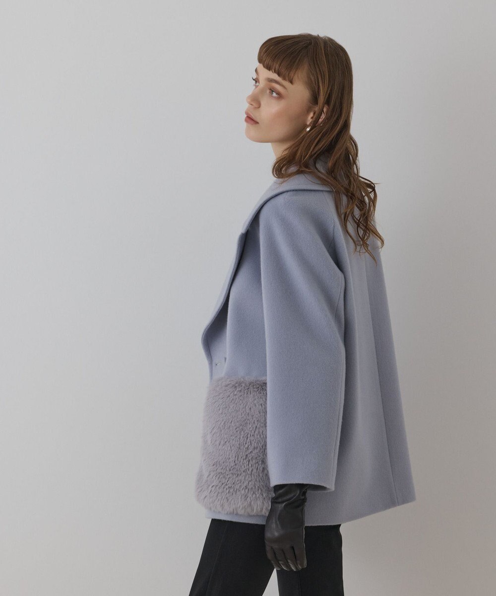 GRACE CONTINENTAL ファーポケットピーコート 